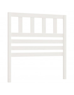Testiera per Letto Bianca 81x4x100 cm in Legno Massello di Pino 2
