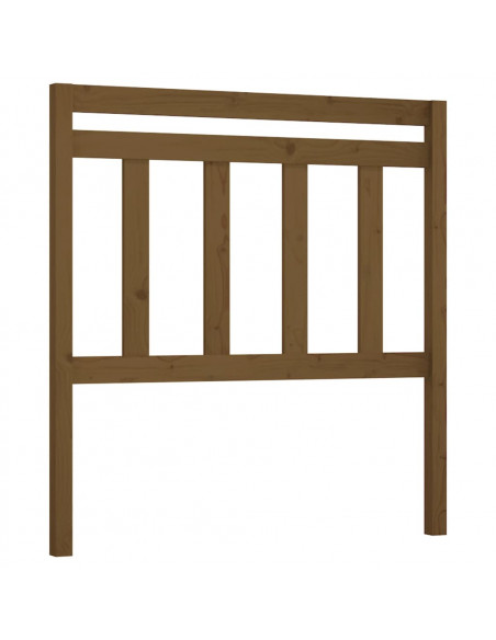 Testiera Letto Miele 81x4x100 cm in Legno Massello di Pino