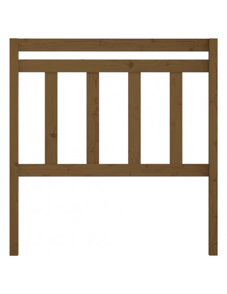 Testiera Letto Miele 81x4x100 cm in Legno Massello di Pino