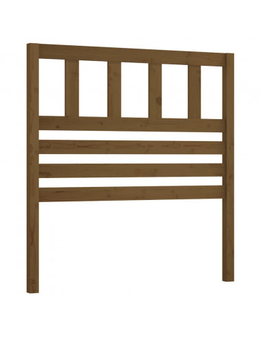 Testiera per Letto Miele 106x4x100 cm in Legno Massello di Pino