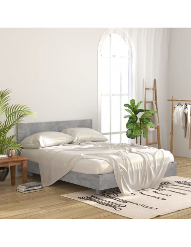 Testiera Letto Grigio Cemento 160x1,5x80cm in Legno Multistrato
