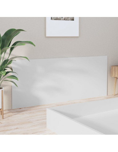 Testiera per Letto Bianca 200x1,5x80 cm in Legno Multistrato