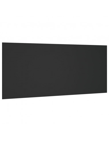 Testiera per Letto Nera 200x1,5x80 cm in Legno Multistrato