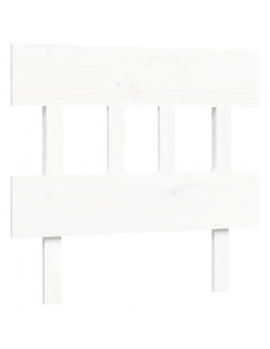 Giroletto con Testiera Bianco 100x200 cm in Legno Massello