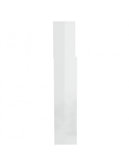 Testiera con Contenitore Bianco Lucido 200x19x103,5 cm