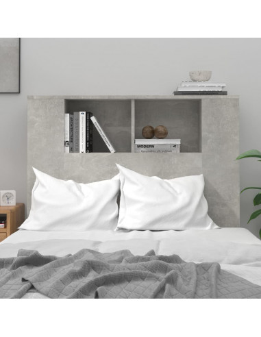 Testiera con Scomparti Grigio Cemento 100x18,5x104,5cm