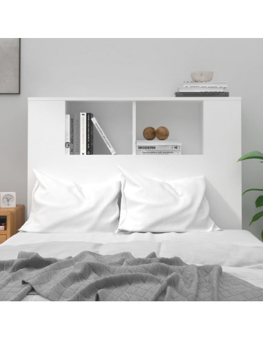 Testiera con Scomparti Bianco Lucido 100x18,5x104,5 cm