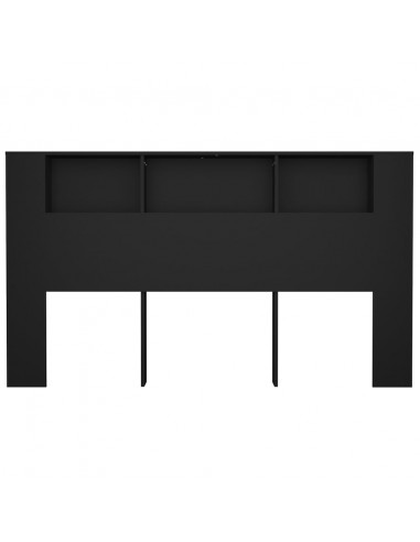 Testiera con Scomparti Nera 180x18,5x104,5 cm