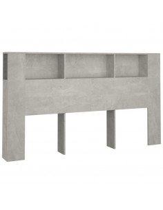 Testiera con Scomparti Grigio Cemento 180x18,5x104,5 cm 2