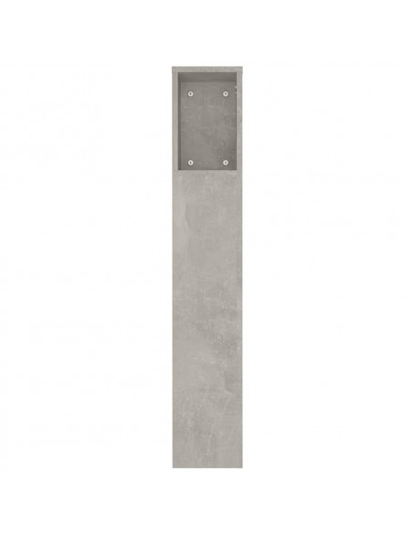 Testiera con Scomparti Grigio Cemento 180x18,5x104,5 cm