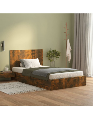 Testiera Letto Rovere Fumo 120x1,5x80 cm in Legno Multistrato