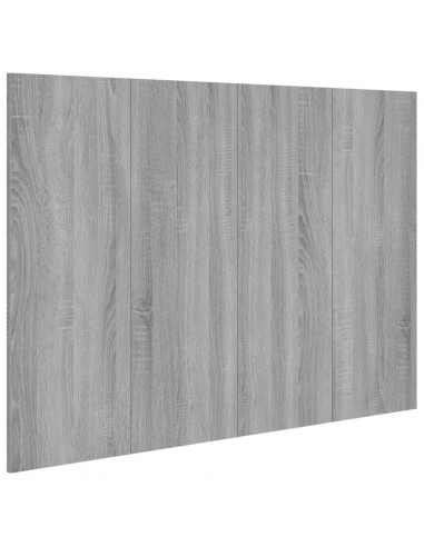Testiera Letto Grigio Sonoma 120x1,5x80 cm Legno Ingegnerizzato