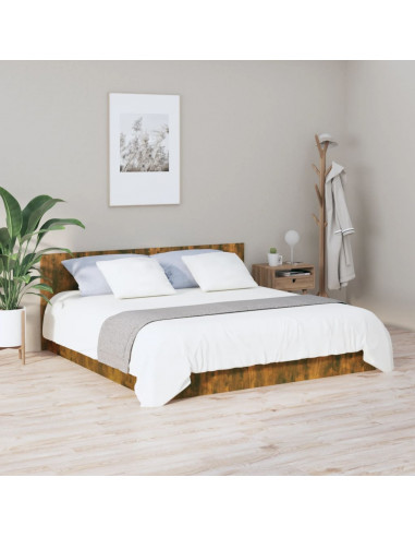 Testiera Letto Rovere Fumo 200x1,5x80 cm in Legno Multistrato