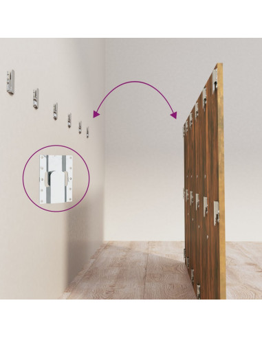 Testiera Letto Rovere Fumo 200x1,5x80 cm in Legno Multistrato