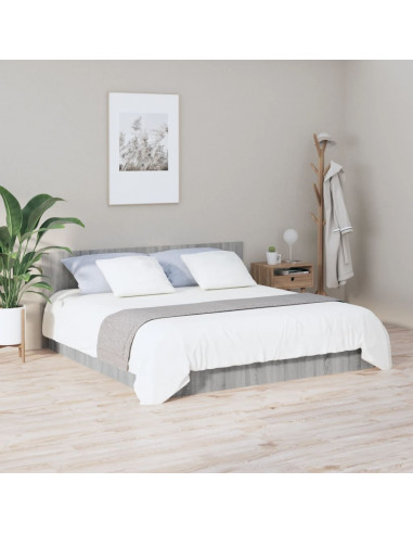 Testiera Letto Grigio Sonoma 200x1,5x80 cm Legno Ingegnerizzato