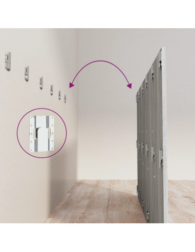 Testiera Letto Grigio Sonoma 200x1,5x80 cm Legno Ingegnerizzato