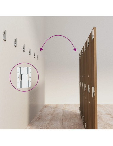 Testiera Letto Rovere Marrone 200x1,5x80 cm Legno Multistrato