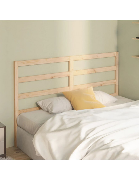 Testiera per Letto 146x4x100 cm in Legno Massello di Pino