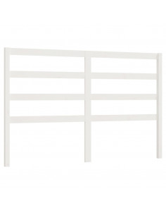 Testiera per Letto Bianca 146x4x100 cm Legno Massello di Pino 2