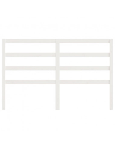 Testiera per Letto Bianca 146x4x100 cm Legno Massello di Pino