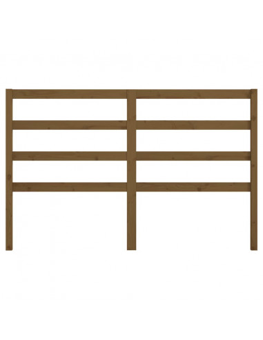 Testiera per Letto Miele 146x4x100 cm in Legno Massello di Pino