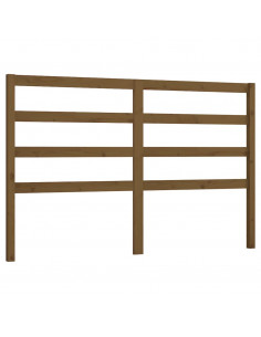 Testiera per Letto Miele 156x4x100 cm in Legno Massello di Pino 2