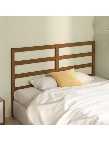 Testiera per Letto Miele 156x4x100 cm in Legno Massello di Pino