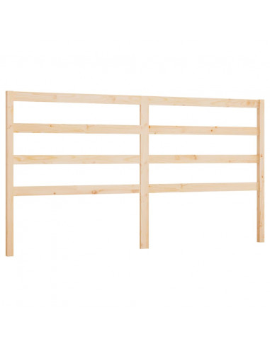 Testiera per Letto 206x4x100 cm in Legno Massello di Pino