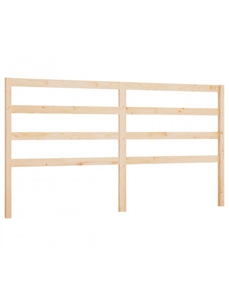 Testiera per Letto 206x4x100 cm in Legno Massello di Pino