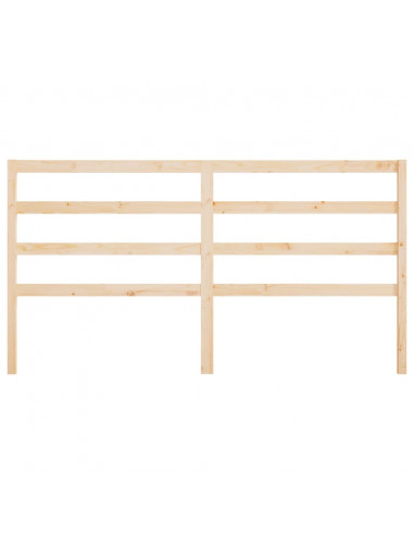 Testiera per Letto 206x4x100 cm in Legno Massello di Pino