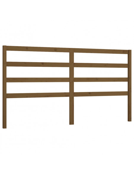 Testiera per Letto Miele 206x4x100 cm in Legno Massello di Pino