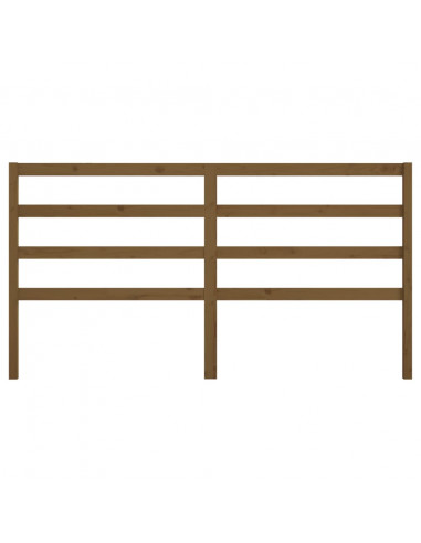 Testiera per Letto Miele 206x4x100 cm in Legno Massello di Pino