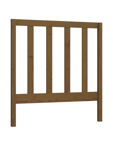 Testiera per Letto Miele 81x4x100 cm in Legno Massello di Pino