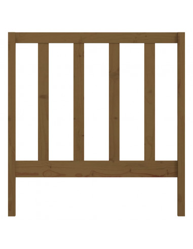 Testiera per Letto Miele 81x4x100 cm in Legno Massello di Pino