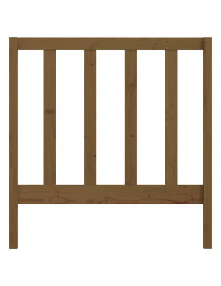 Testiera per Letto Miele 81x4x100 cm in Legno Massello di Pino