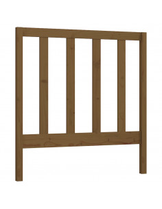 Testiera per Letto Miele 96x4x100 cm in Legno Massello di Pino 2