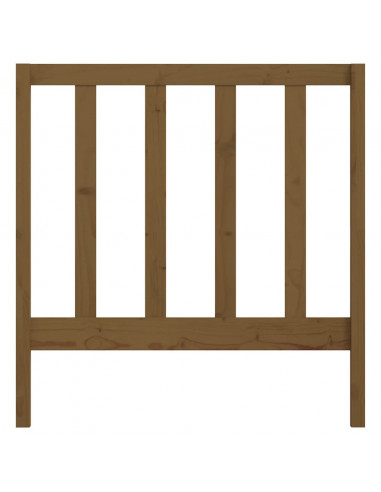 Testiera per Letto Miele 106x4x100 cm in Legno Massello di Pino