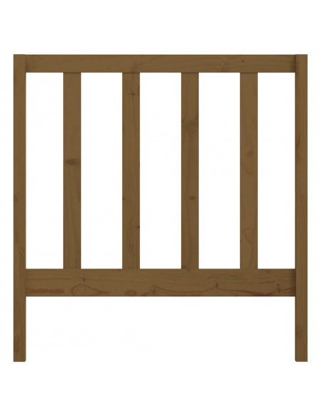 Testiera per Letto Miele 106x4x100 cm in Legno Massello di Pino