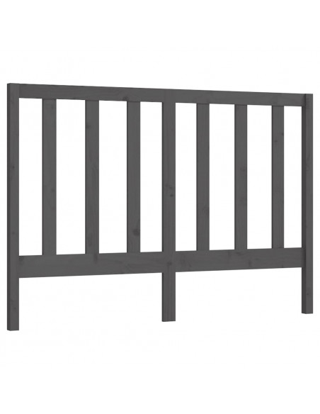 Testiera per Letto Grigia 166x4x100cm in Legno Massello di Pino