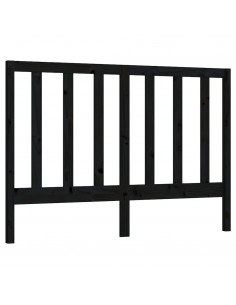 Testiera per Letto Nera 166x4x100 cm in Legno Massello di Pino 2