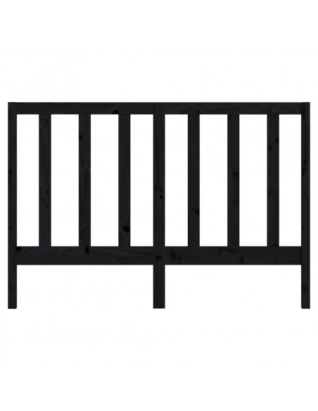 Testiera per Letto Nera 166x4x100 cm in Legno Massello di Pino