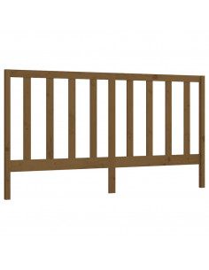 Testiera per Letto Miele 186x4x100 cm in Legno Massello di Pino 2