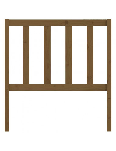 Testiera per Letto Miele 81x4x100 cm in Legno Massello di Pino