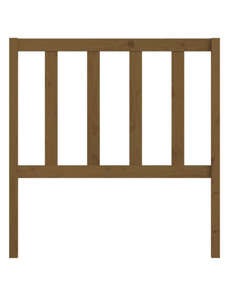 Testiera per Letto Miele 81x4x100 cm in Legno Massello di Pino