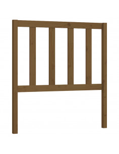 Testiera per Letto Miele 96x4x100 cm in Legno Massello di Pino 2