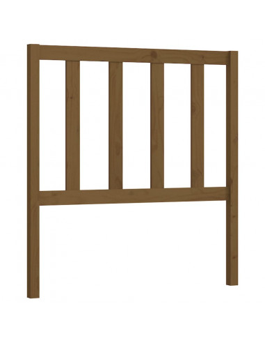 Testiera per Letto Miele 96x4x100 cm in Legno Massello di Pino