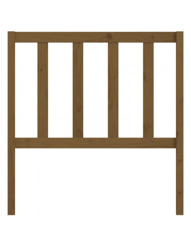 Testiera per Letto Miele 96x4x100 cm in Legno Massello di Pino