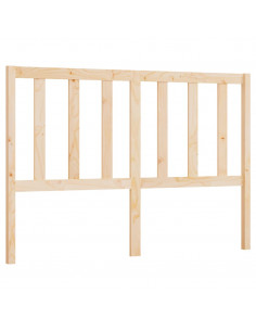 Testiera per Letto 126x4x100 cm in Legno Massello di Pino 2