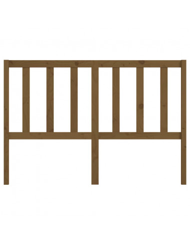 Testiera per Letto Miele 141x4x100 cm in Legno Massello di Pino