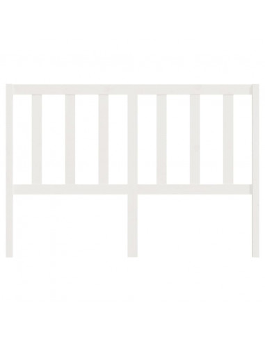 Testiera per Letto Bianca 146x4x100 cm Legno Massello di Pino